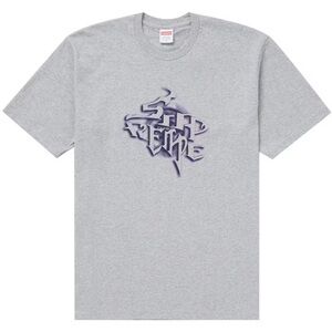 Supreme Gray Tee with Purple Graphic